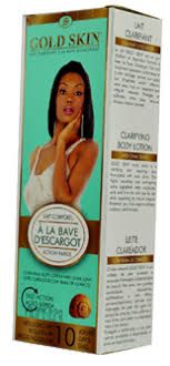 Gold Skin Clarifying Body Lotion with Snail Slime, Fast Action Skin Brightening & Moisturizing Body Milk for Even Tone, Smooth Radiant Skin, Visible Results in Days