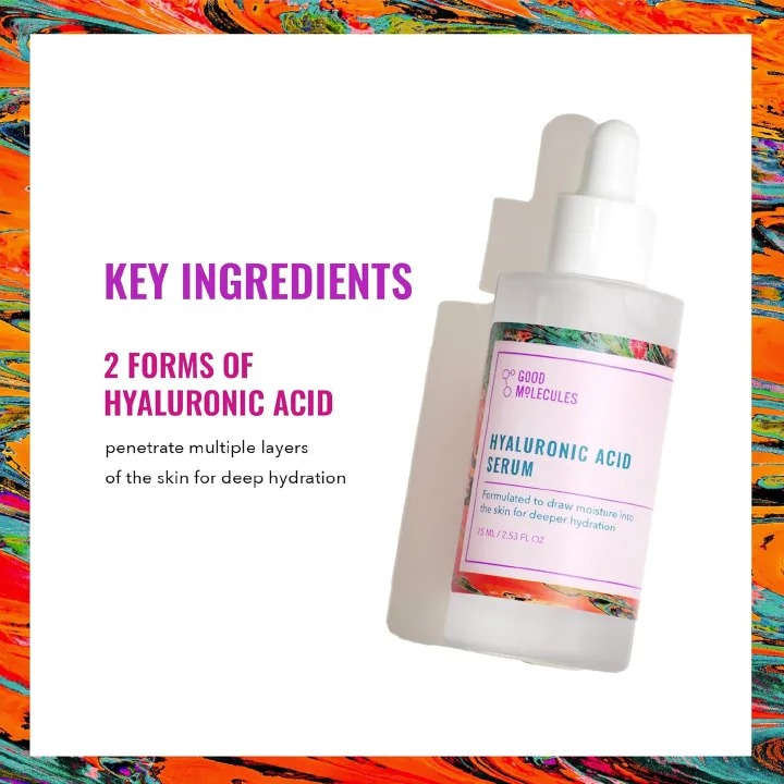 Good Molecules Hyaluronic Acid Serum 30ml, Deep Hydration Face Serum for Plump Smooth Skin, Helps Reduce Appearance of Fine Lines & Improve Skin Moisture Balance