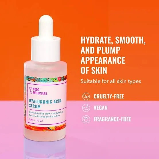 Good Molecules Hyaluronic Acid Serum 30ml, Deep Hydration Face Serum for Plump Smooth Skin, Helps Reduce Appearance of Fine Lines & Improve Skin Moisture Balance