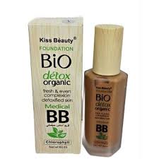 Kiss Beauty Bio Detox Organic BB Cream Foundation, Lightweight Full Coverage Makeup, Moisturizing Brightening Face Cream, Oil Control Long Lasting Natural Finish Cosmetic