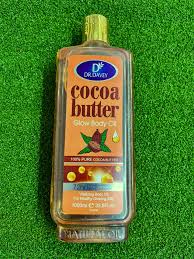 Dr. Davey Cocoa Butter Glow Body Oil, Deep Moisturizing Skin Care Oil, 72hr Hydration Nourishing Body Oil for Smooth Soft Glowing Skin, Vitamin Rich Cocoa Butter Oil 1000ml