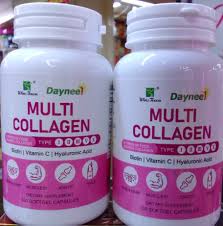 Daynee Multi Collagen Capsules Type I II III V X, Collagen Supplement with Biotin Vitamin C & Hyaluronic Acid, Supports Skin Hair Nails Joints & Anti-Aging, 100 Softgels
