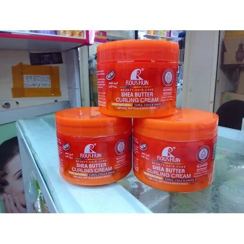 Roushun Shea Butter Curling Cream 350g For Natural Curly Hair Deep Moisture Anti Frizz Repair Strengthen & Define Curls With Coconut Oil Hydrating Styling Cream For Soft Shiny Strong Healthy Hair