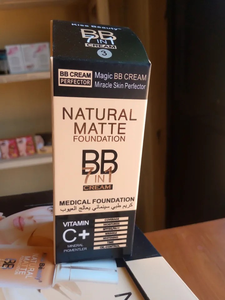 Kiss Beauty Bb 7 In 1 Magic BB Cream Medical Natural Matte Coverage Foundation with SPF 50+