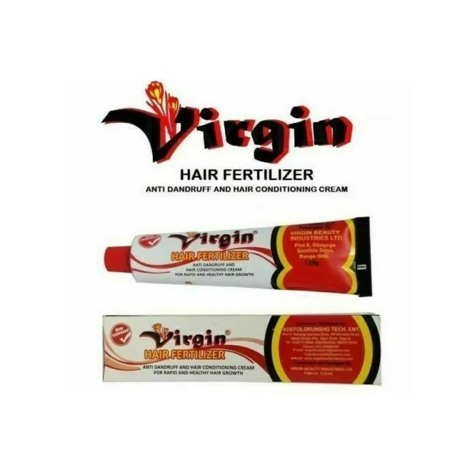 VIRGIN Hair Fertilizer – Fast Anti-Dandruff & Hair Growth Cream Reduces breakage & thinning, Strengthens weak roots & repairs damage and Suitable for natural, relaxed, braided & dreadlocked hair
