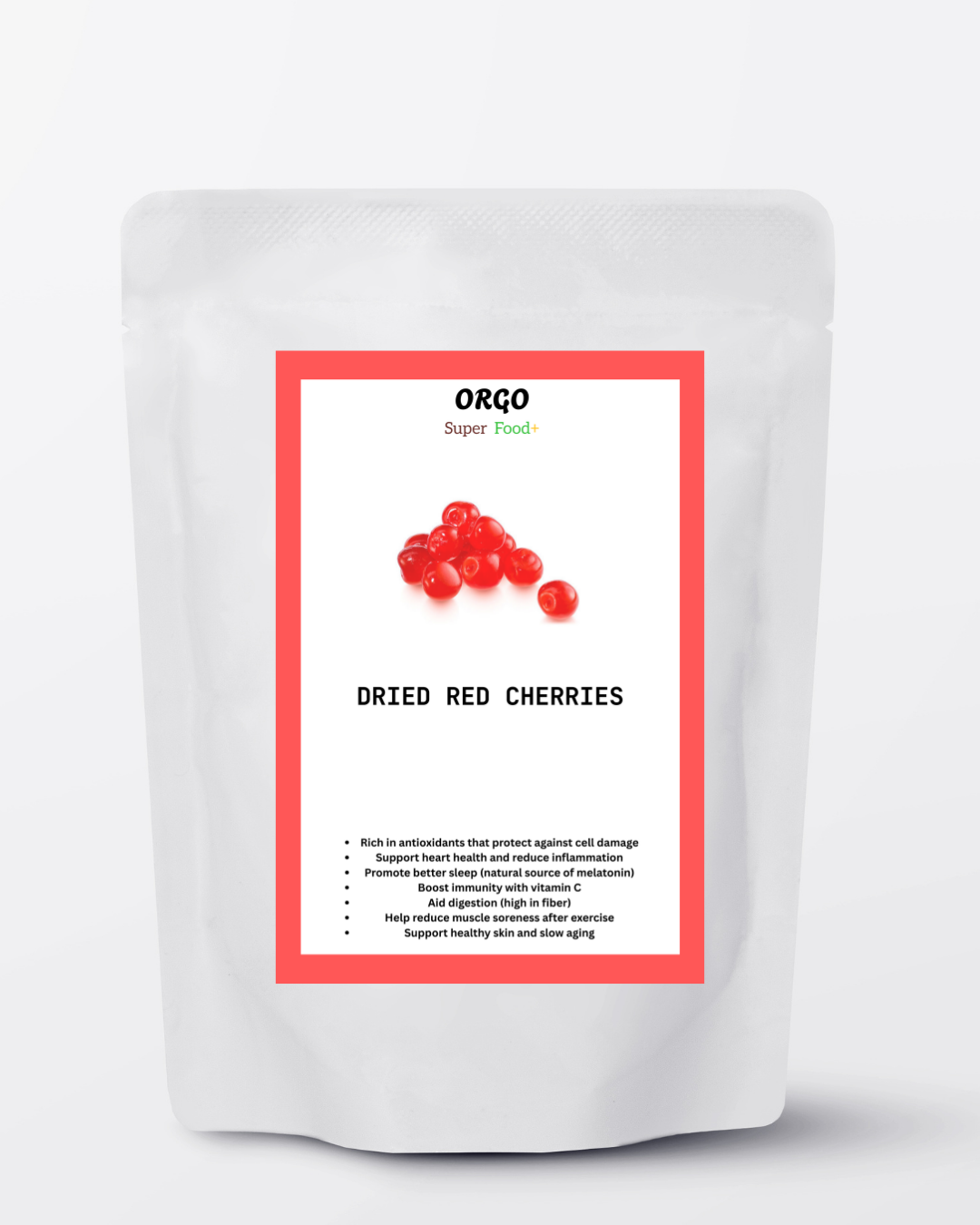 ORGO DRIED RED CHERRIES 250G, 500G