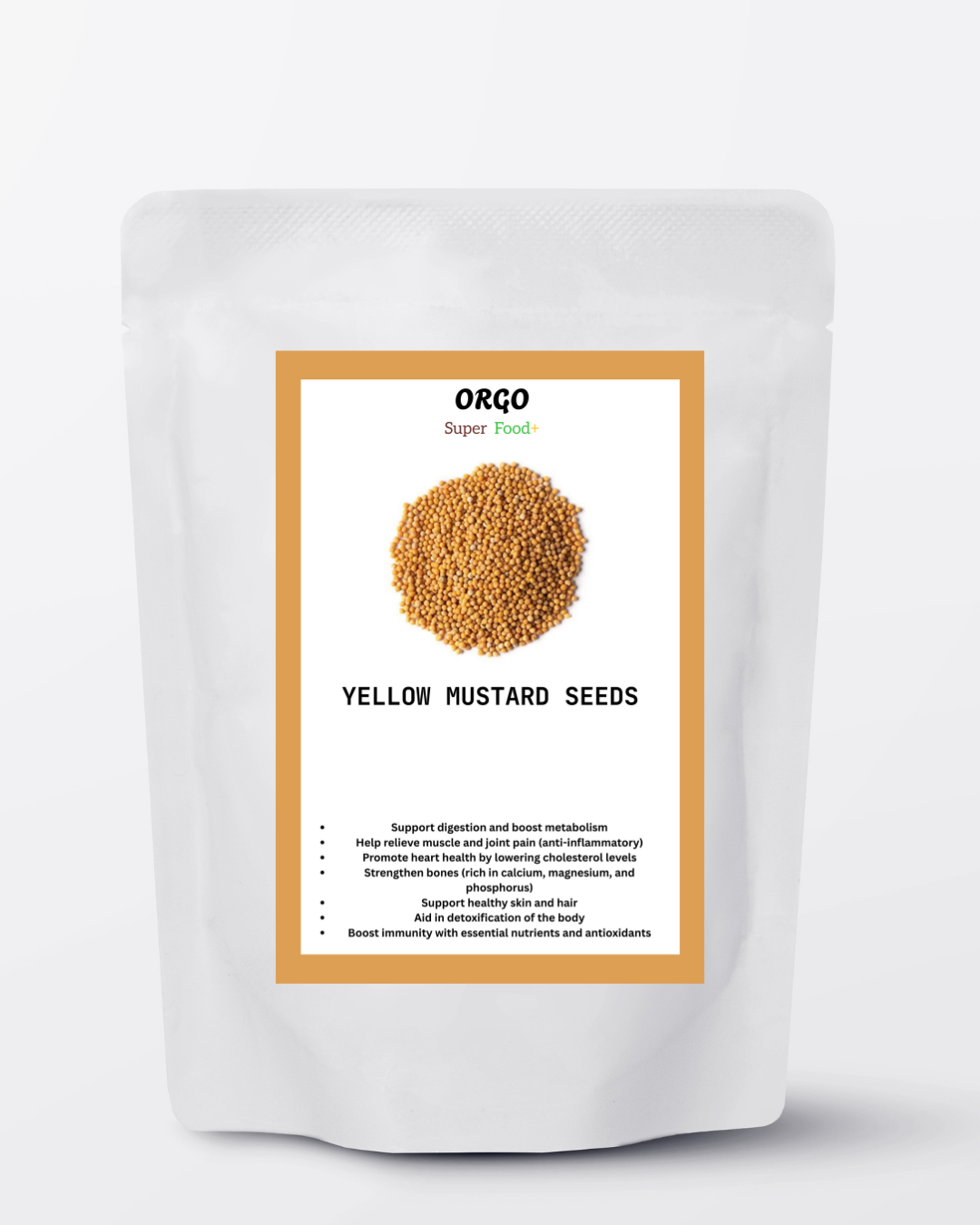 ORGO YELLOW MUSTARD SEEDS 125G, 250G, 500G