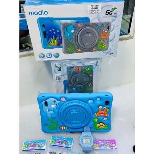 Modio NEW M128 KIDS/STUDY TABLET 8INCH 256GB/6GB 4000MAH 5G SIMCARD SLOT AND TOUCH PEN SILICONE COVER