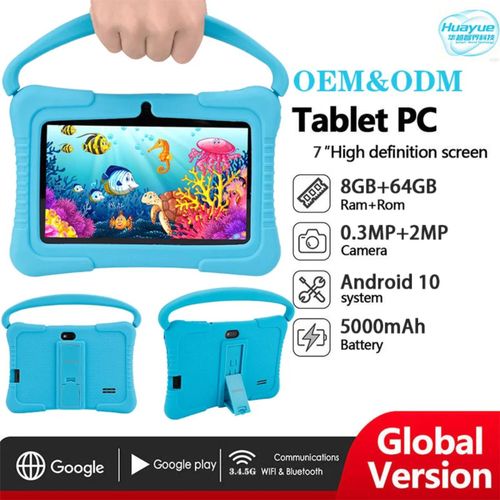 7-inch android kids tablet Pc Educational pad with parental Lock eye protect HD screen Tablets for study learning gadgets kids gift Christmas