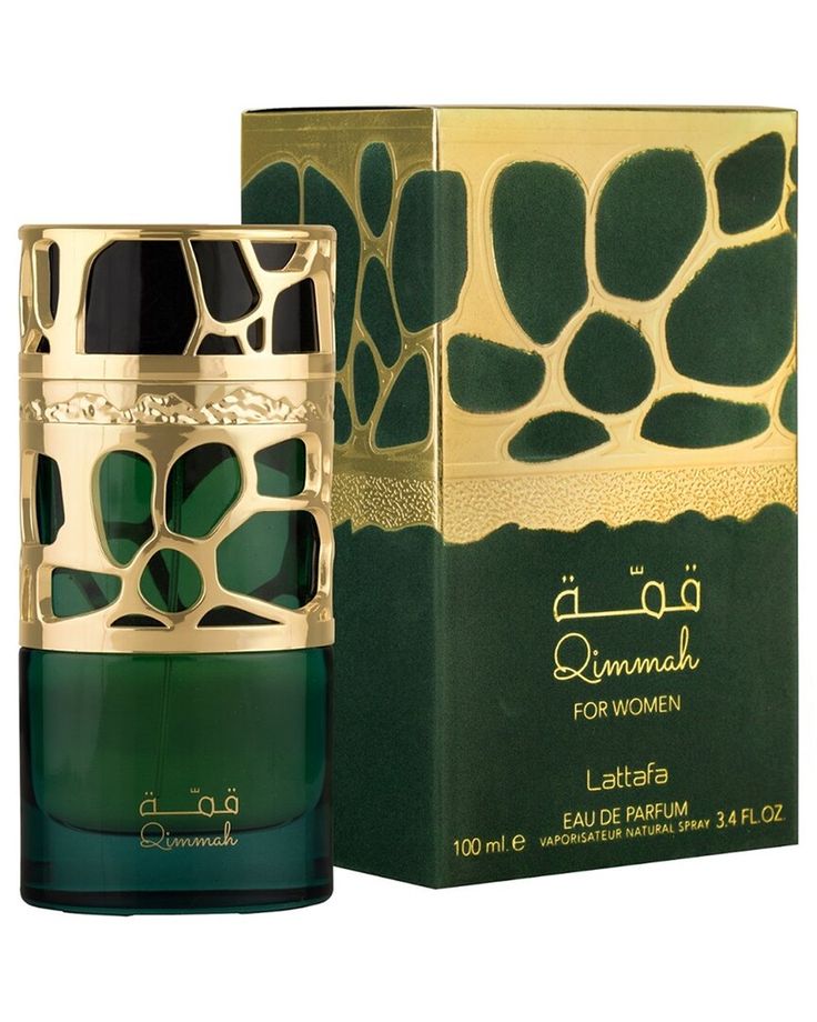 Qimmah women Edp by Lattafa Perfumes- Top Notes: Almond and Coffee
Middle Notes: Tonka, Tuberose and Jasmine
Base Notes: Vanilla, Cacao and Sandalwood.