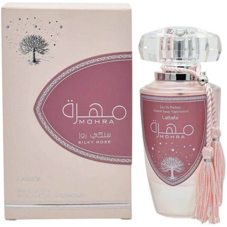 Mohra Silky Rose by Lattafa Perfumes for women
Top Notes - Rose, Litchi, Pink Pepper; Heart Notes - Rose, Musk, Lily-of-the-Valley; Base Notes - Vanilla, Musk, Patchouli.