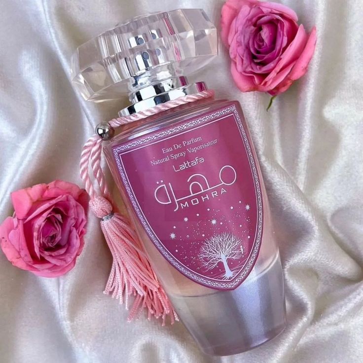 Mohra Silky Rose by Lattafa Perfumes for women
Top Notes - Rose, Litchi, Pink Pepper; Heart Notes - Rose, Musk, Lily-of-the-Valley; Base Notes - Vanilla, Musk, Patchouli.