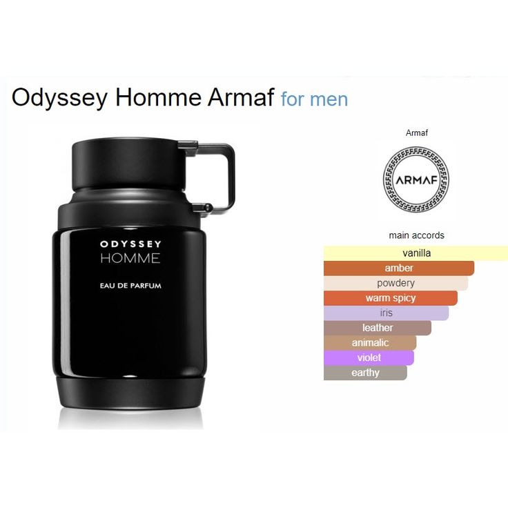 Armaf Odyssey Homme Edp 100ml for Men
PERFUME NOTES
Top Notes: Vanilla, Amber
Middle Notes: Iris, Oriental Spices
Base Notes: Leather, Jasmine, Vanilla
