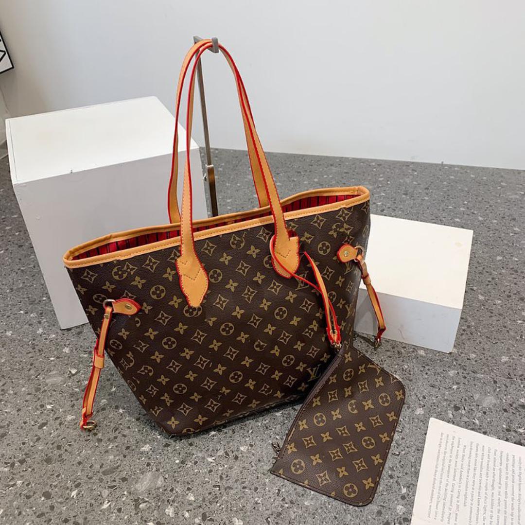 Louis Vuitton Neverfull tote bag.