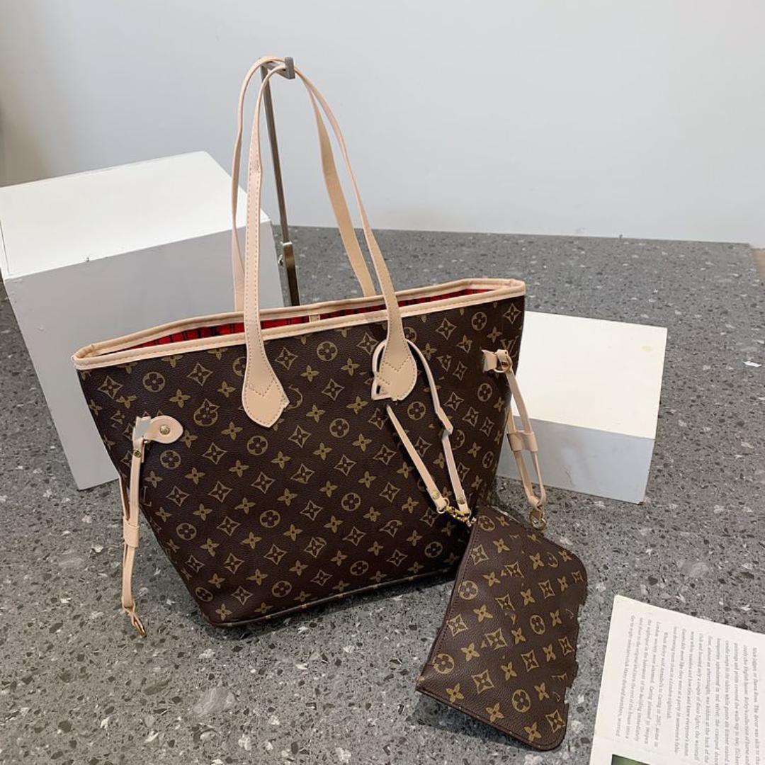 Louis Vuitton Neverfull tote bag.