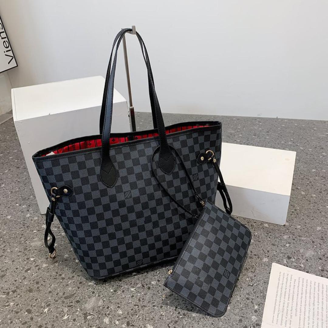 Louis Vuitton Neverfull tote bag.