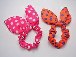 kids/baby toddlers girls elastic  bunny ears hair ties scrunchies