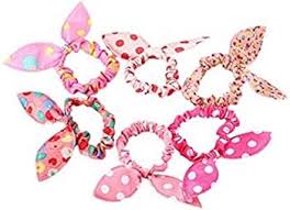 kids/baby toddlers girls elastic  bunny ears hair ties scrunchies