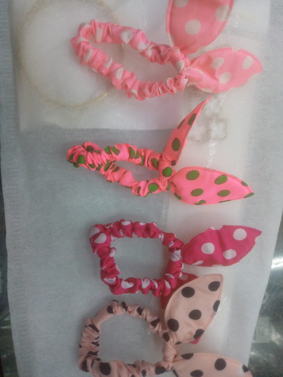 kids/baby toddlers girls elastic  bunny ears hair ties scrunchies