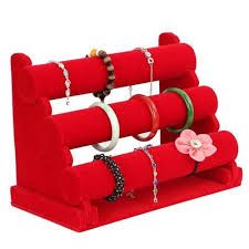 3Tiers Jewelry Display Stand Black Velvet Jewelry Organizer Bracelet Holder / van cleef bracelet holder /watch display