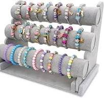 3Tiers Jewelry Display Stand Black Velvet Jewelry Organizer Bracelet Holder / van cleef bracelet holder /watch display