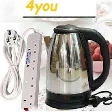 AILYONS 1.8L Energy Efficient Electric Water Kettle Heater Jug + free 4way extension