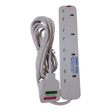 Power King 4 Way Power Extension Cable - White