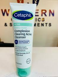 Cetaphil Acne Gentle Clear Complexion Clearing Cleanser 124ml – 2.6% Benzoyl Peroxide Acne Treatment, Zinc & Licorice Root, Oil Control, Pimple Cleanser for Sensitive Acne-Prone Skin