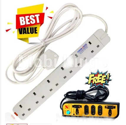 Power King 6 Way Extension Cable + Free 5 Way Extension