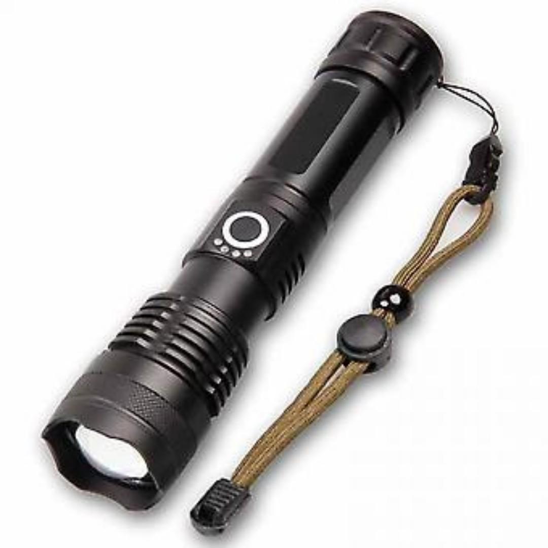 Super bright LED zooming flashlight torch 10 hours light time emergency camping & hiking light