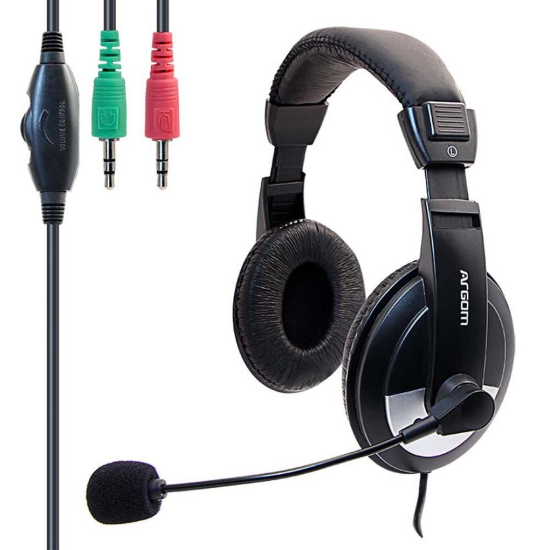 Wired gaming headphones with microphone comfortable with loud voice