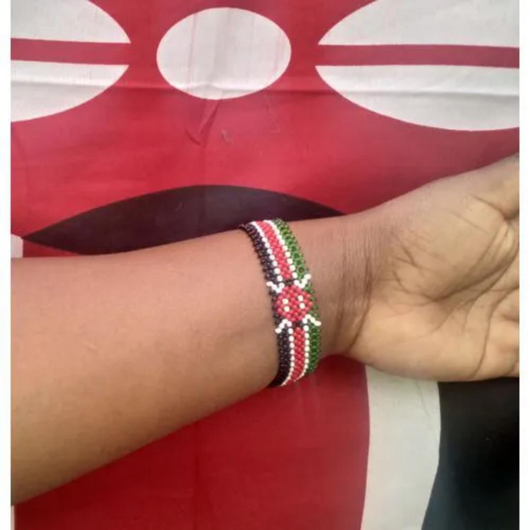 Proudly Kenyan Unisex BEADED BRACELET Fashion Kenya Flag Colours
