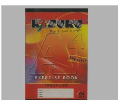 Kasuku A4 Exercise Books 64 Pages Each, 11 Single Line and 1 Squared Book, High-Quality Paper for School and Office Use, Durable Cover, Smooth Writing, Pack of 12 – Mixed Edition