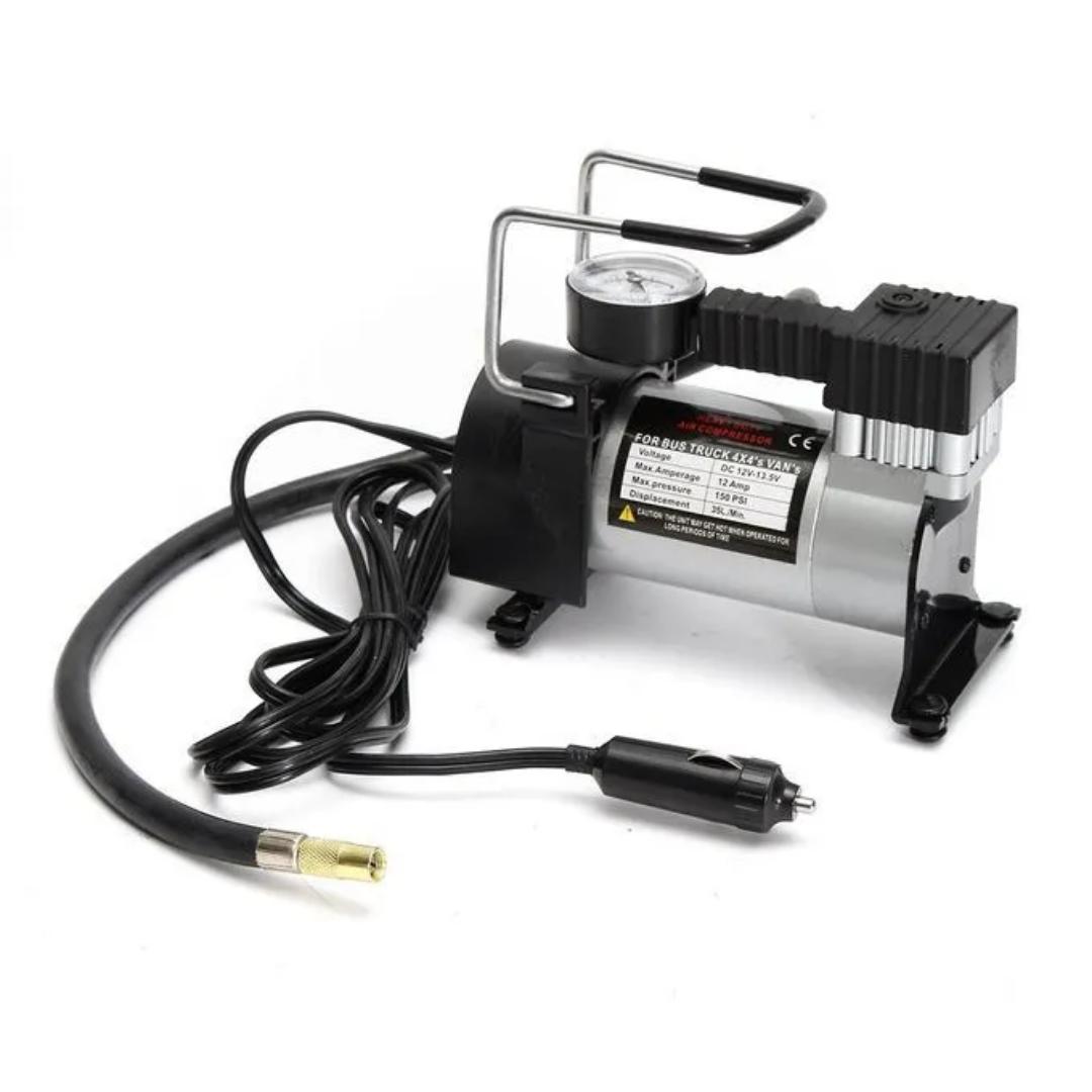 1 Cylinder Air Compressor/ Tyre Inflator.12V single cylinder car air pump car tire inflator, small size and portable. Come with 3 different air nozzles, suitable for cars