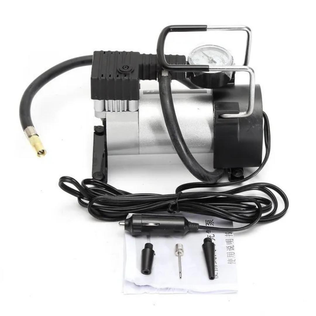 1 Cylinder Air Compressor/ Tyre Inflator.12V single cylinder car air pump car tire inflator, small size and portable. Come with 3 different air nozzles, suitable for cars