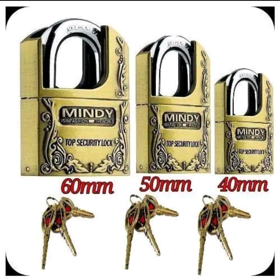 Mindy heavy  Duty Anti-Burglar Theft Zink Alloy Security Padlocks With 3 Keys