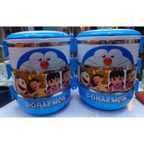 Minion Cartoon 3-Layer Thermal Lunchbox Kids Bento Box Portable Food Container Insulated School Work Meal Carrier