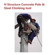 Professional Electrician Pole Climbing Safety Belt Kit - Adjustable Orange Nylon Strap, Heavy Duty Copper Frame with Wide Foot Pedals, Dual D-Ring Shackles & Mounting Brackets for Utility Pole & Tree