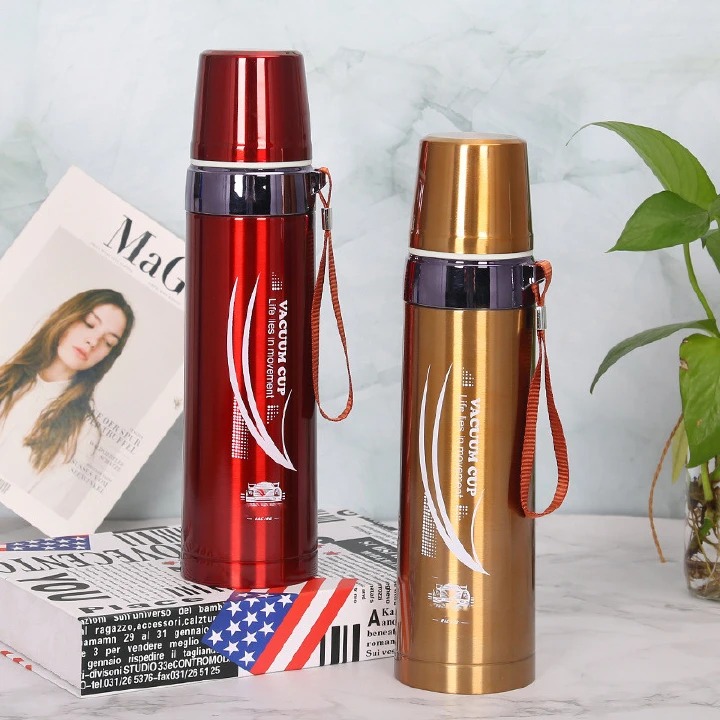 1000ML 2-Layer Stainless steel vacuum thermos cup vacuum flask travel cup mug