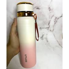 UYLEE Premium Gradient Insulated Stainless Steel Water Bottle with Carry Strap, Leak-Proof Vacuum Thermos Flask for Hot & Cold Drinks, Ideal for Office, Gym, Travel, School & Outdoor Use