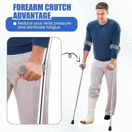 Medical Elbow Crutches closed arm | high-quality high-strength aluminum profiles, never rust, surface oxidation grind arenaceous process.