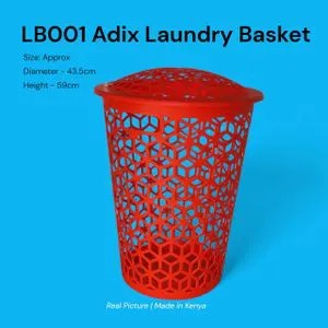 LB001 Adix Laundry Basket Approximate Size: • Diameter: 43.5cm • Height: 59cm * Bring order and style to your laundry routine with the Adix Laundry Basket, designed with a modern open-cub