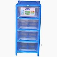 Kenpoly Heavy Plastic Home Small Multistore Drawer & Organizer – Compact and Stylish Design in 5, 4, or 3 Stack Options for Space-Saving Home and Office Storage