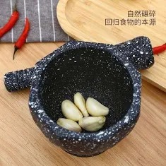 Multifunctional Granite mortal and pestle Set, Non-Slip Speckled Finish for Grinding Spices, Herbs, Garlic & Seeds, Durable Kitchen Tool for Home Cooking and Food Preparation