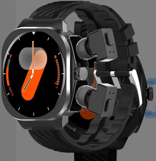 Fashion Smart Watch with Earbuds TWS BT Sports Smartwatch