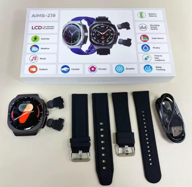 Fashion Smart Watch with Earbuds TWS BT Sports Smartwatch