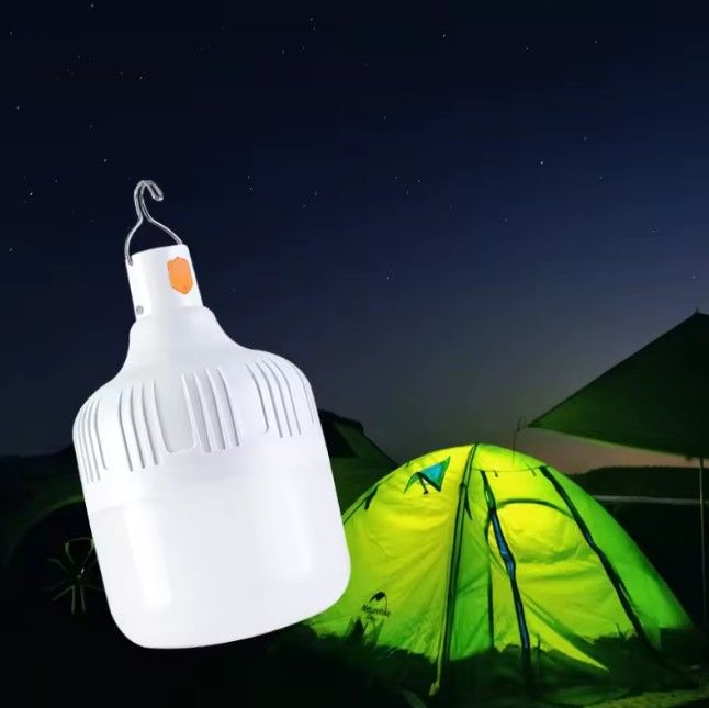 4 Portable LED Camping Lanterns, USB Rechargeable Hanging Tent Light, Waterproof Emergency Outdoor Lamp with COB LED, 6000K Bright White Light (IP65, 20W)