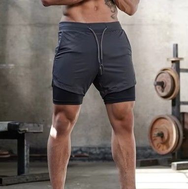 Men’s 2-in-1 Running & Gym Shorts with Pockets