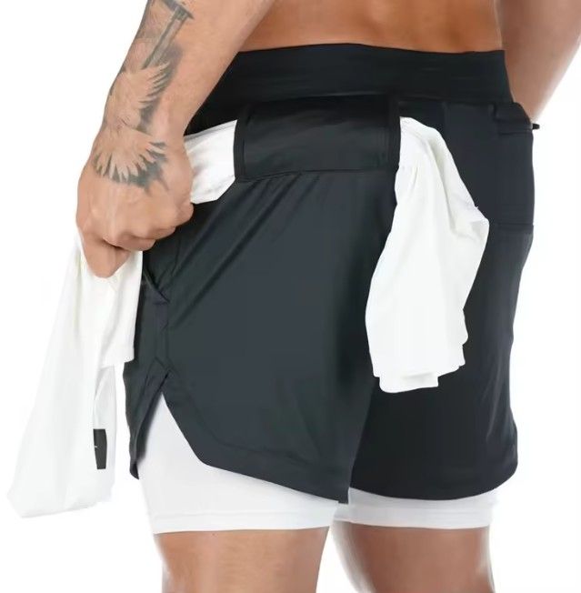 Men’s 2-in-1 Running & Gym Shorts with Pockets