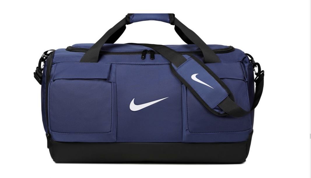 NIKE Large Waterproof Gym & Travel Duffel Bag with Shoe Compartment – Unisex Nylon Sports Backpack & Shoulder Bag
